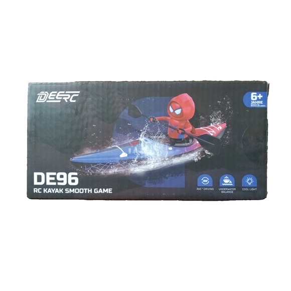 DEERC DE96 RC Kayak Boat Toy Remote Control W/ Cool Lights for Kids 6+ - Picture 1 of 2